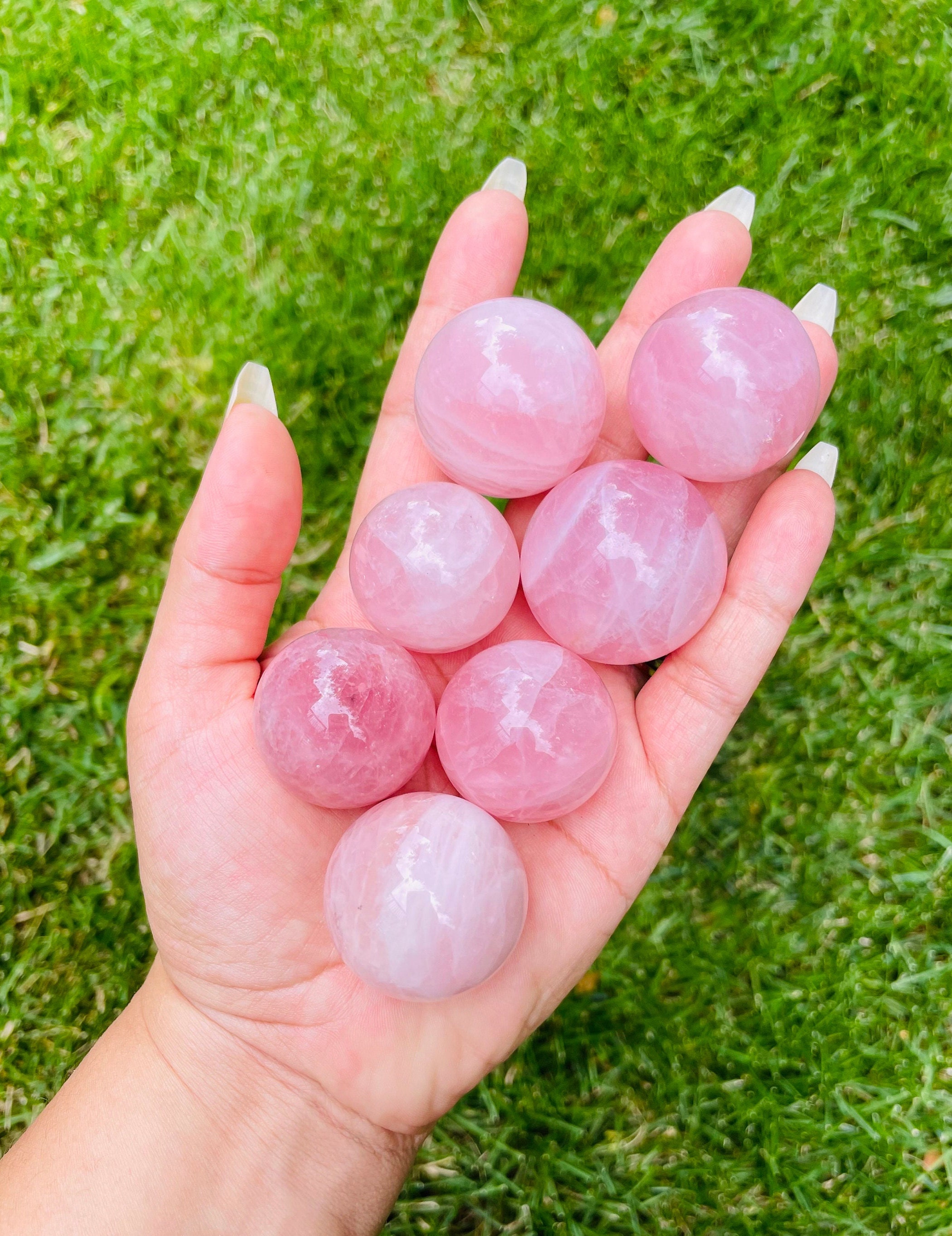 Rose Quartz Crystal Sphere (28-38 Mm): Polished Pink Gemstone