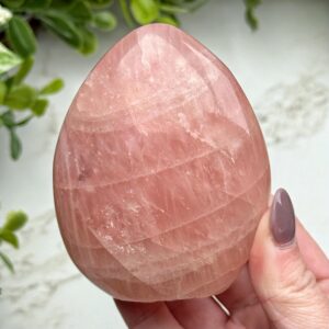 Rose Quartz Freeform | 279g | - #12 (polished Pink Crystal Chunk, Heart Chakra, Healing Stone, Love)