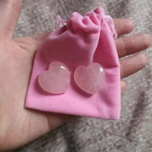 Rose Quartz Heart: Reiki Healing Pocket Stone