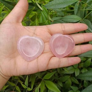 Rose Quartz Heart Worry Stone