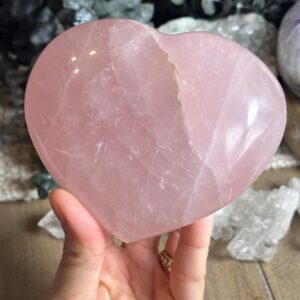 Large Rose Quartz Heart Crystal – Natural Pink Gemstone For Love & Healing