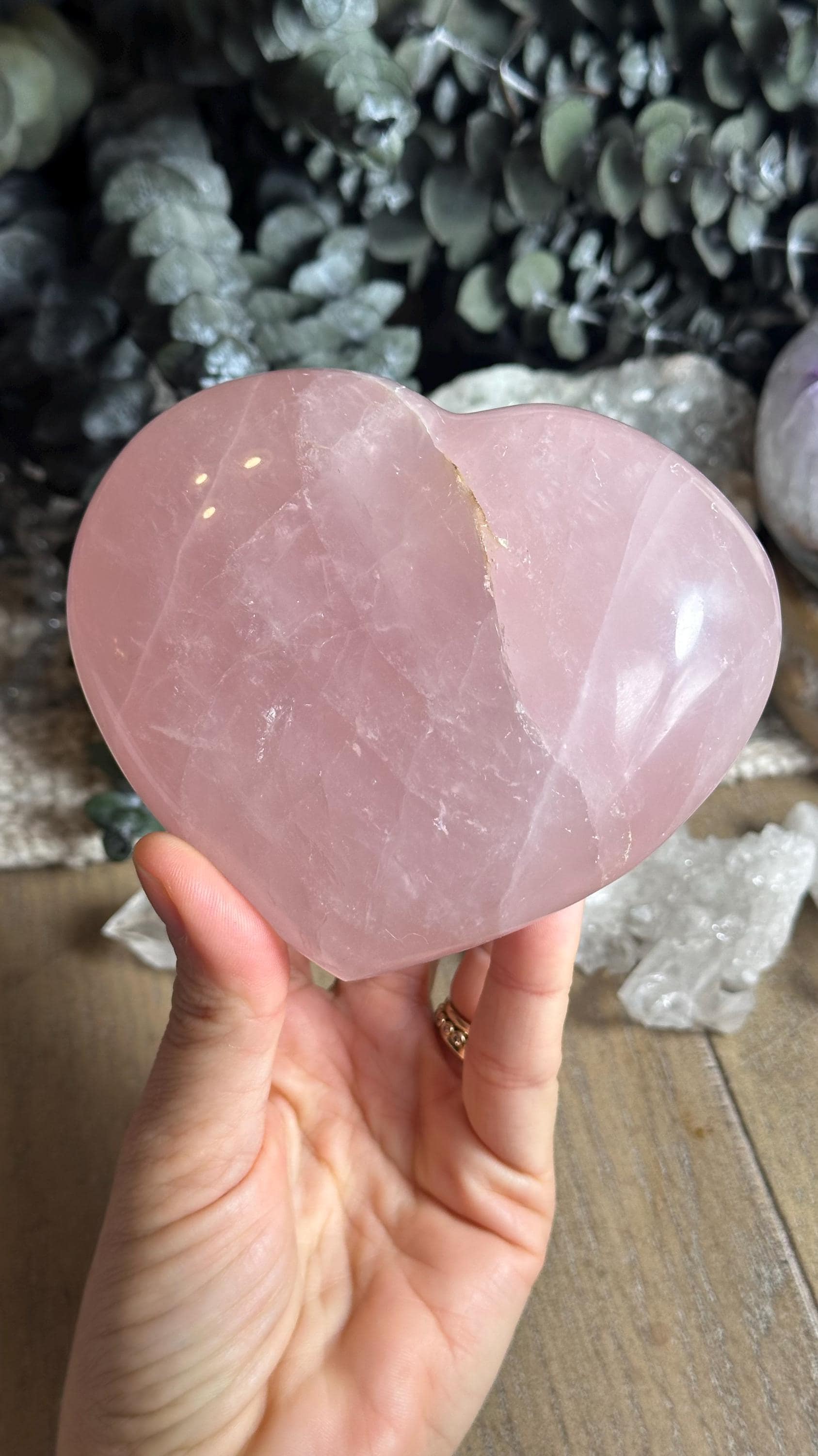 Large Rose Quartz Heart Crystal – Natural Pink Gemstone For Love & Healing