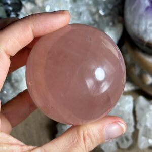 Madagascar Star Rose Quartz Sphere, Heart Chakra Crystal