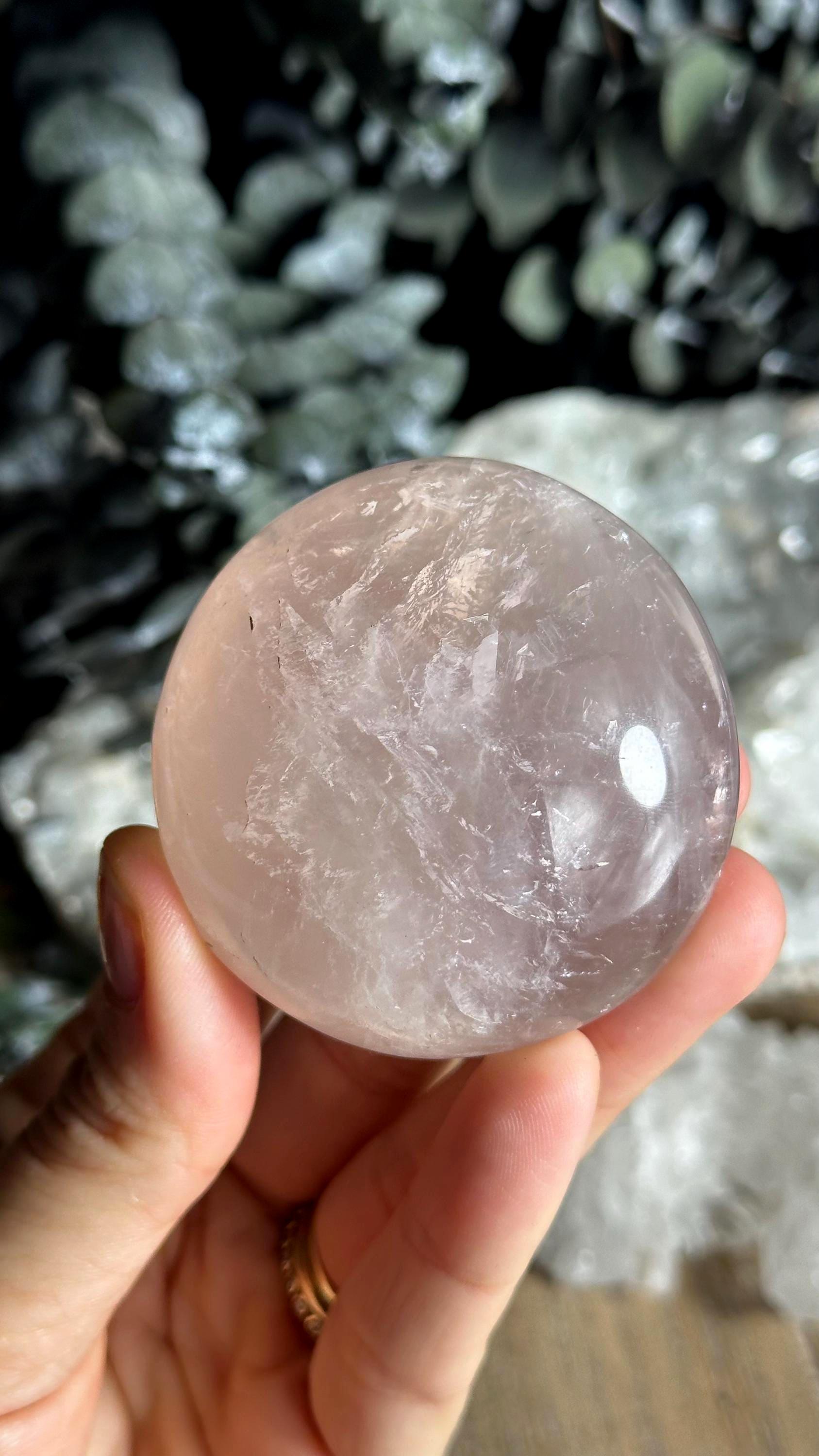 Rose Quartz Palm Stone, Pink Quartz, Love, Kindness, Caring