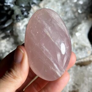 Rose Quartz Palm Stone, Pink Quartz, Love, Kindness, Caring