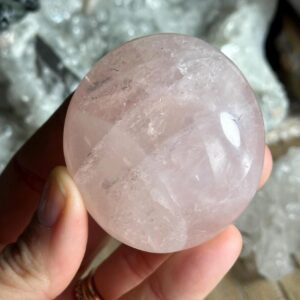 Rose Quartz Palm Stone, Pink Quartz, Love, Kindness, Caring