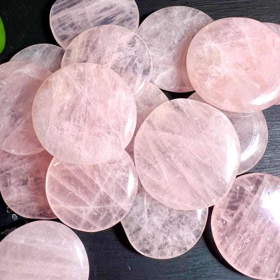 Rose Quartz Palm Stone | Heart Chakra Crystal From Madagascar | Self Love Gift For Her