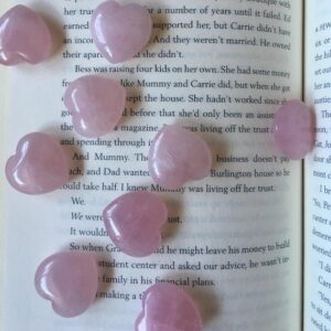 Rose Quartz Puffy Heart Stones: Natural Love Stone Wedding Favors