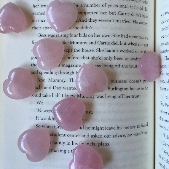 Rose Quartz Puffy Heart Stones: Natural Love Stone Wedding Favors