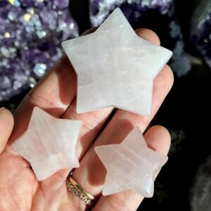 Rose Quartz Star, Gemstone Carving