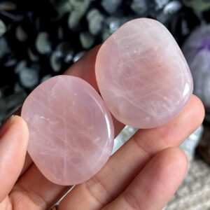 Rose Quartz Worry Stone, Thumb Stone, Worry Crystal, Stress Crystals, Fidget Crystals, Gratitude Stones