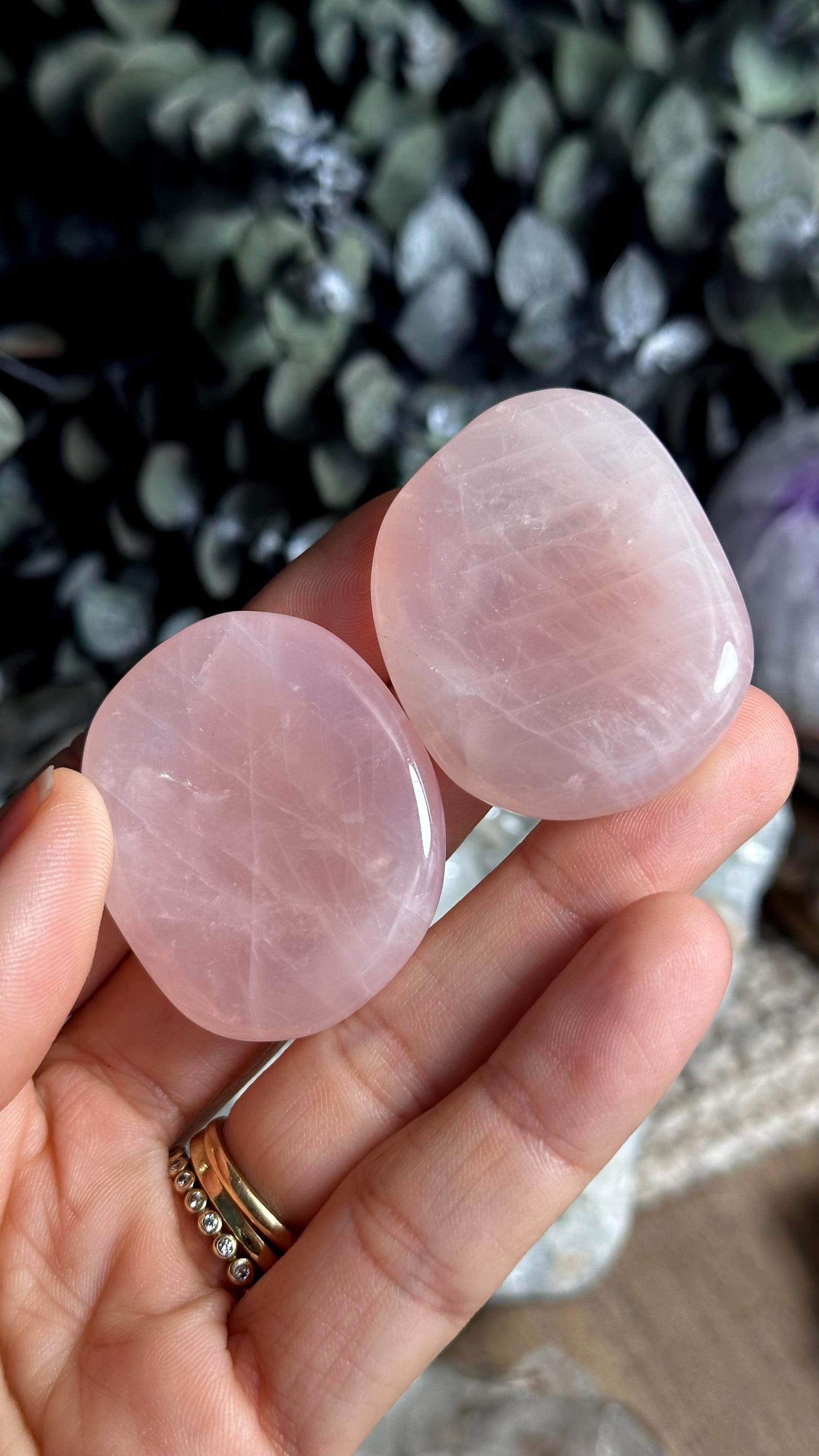 Rose Quartz Worry Stone, Thumb Stone, Worry Crystal, Stress Crystals, Fidget Crystals, Gratitude Stones