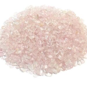 100g Rose Quartz Crystal Chips: Tumbled Pink Gemstone (1-3mm)
