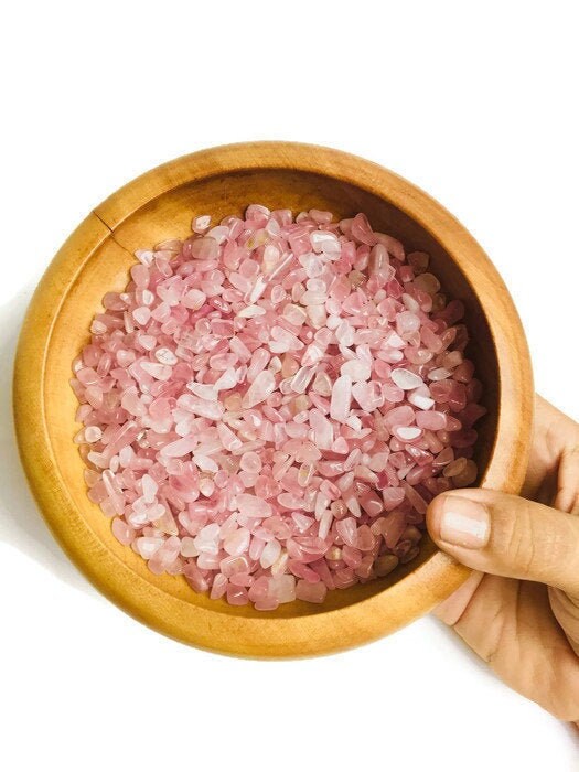 100g Rose Quartz Crystal: Tumbled Polished Pink Gemstone Chips