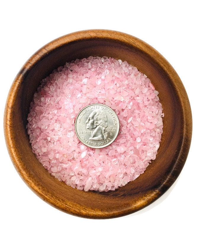 200g Tumbled Rose Quartz Crystals: Xxs Mini Gemstone Chips