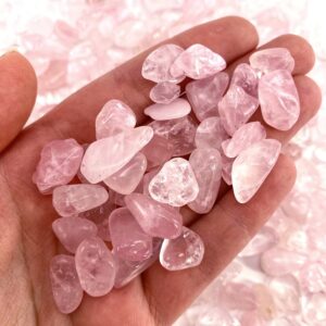 20g Rose Quartz Crystal Chips | Polished Tumbled Stones 20g Rose Quartz Crystal Chips | Polished Tumbled Stones