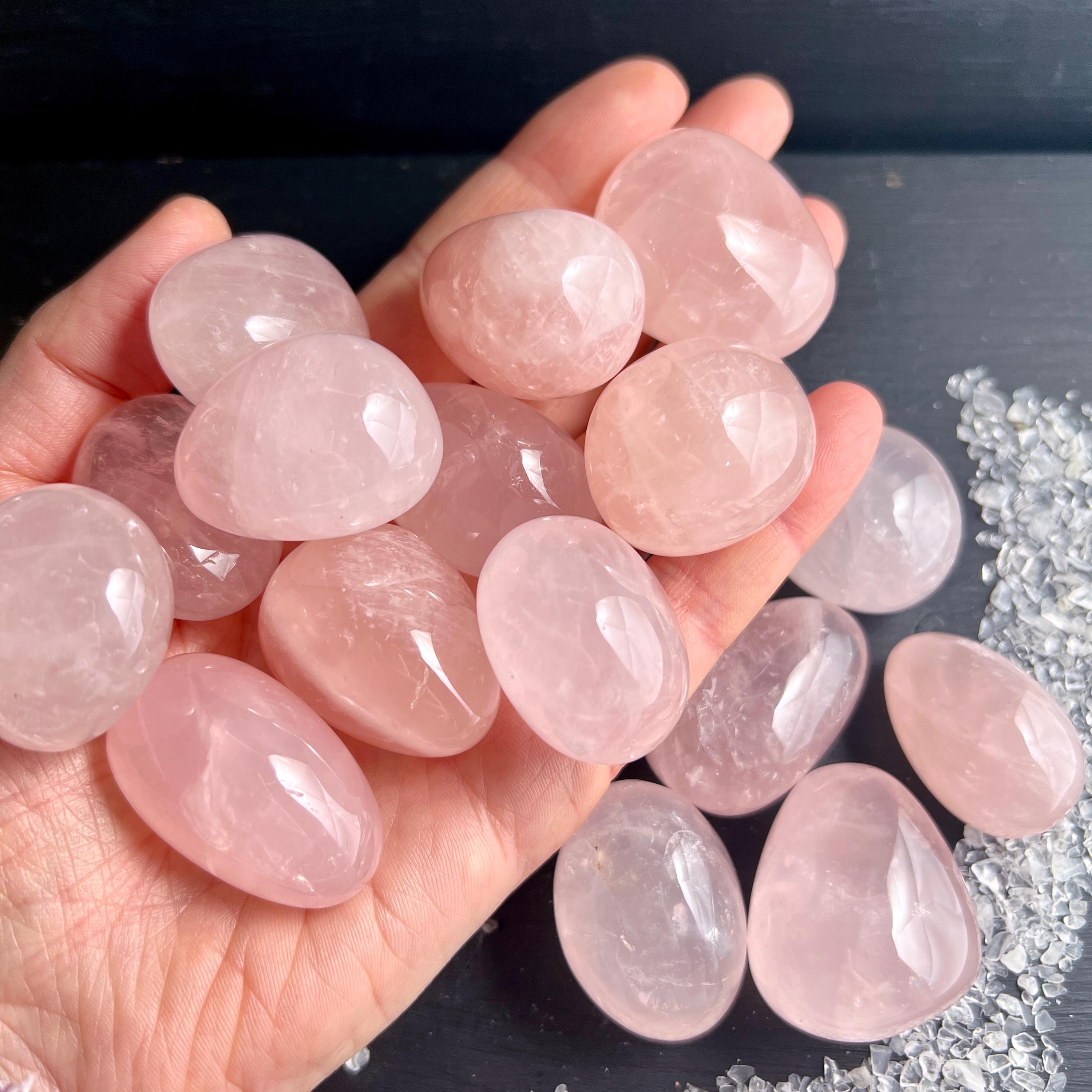 Aaa Star Rose Quartz Tumbled Stone L-size 30-40mm