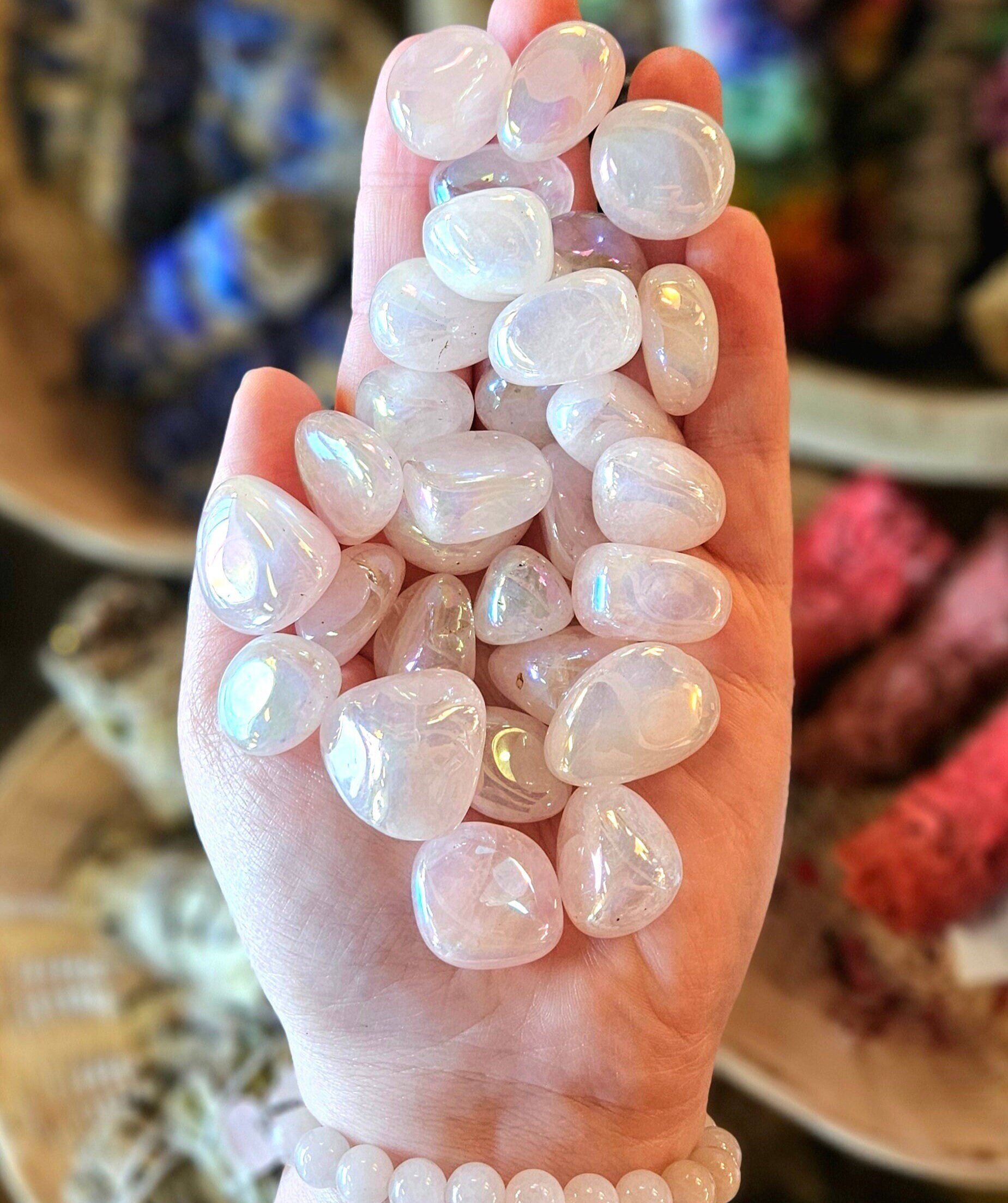 Aura Rose Quartz, One, Tumbled Stone, Crystals, Reiki, Feng Shui, Pink, Large, Crystal Grids Aura Rose Quartz, One, Tumbled Stone, Crystals, Reiki, Feng Shui, Pink, Large, Crystal Grids