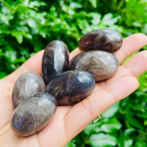 Tumbled Black Blue Rose Quartz Crystal: Polished Gemstone (25-50 Mm)