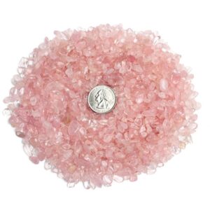 Tumbled Rose Quartz Crystals: Pink Gemstone Chips (3-7mm, 200g)