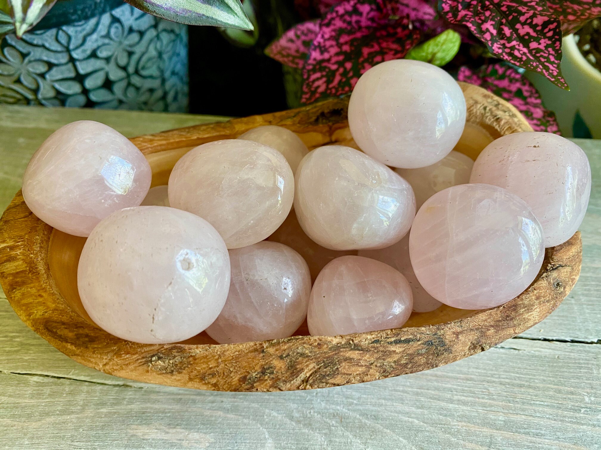 Rose Quartz Large Tumbled Stone | Pink Natural Gemstone Crystal