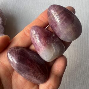 Lavender Rose Quartz Tumbled Stone, Pocket Crystal, Healing Stone