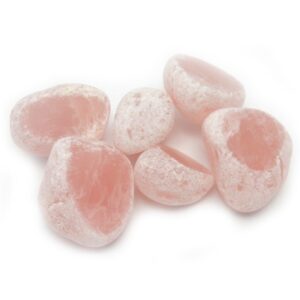 Tumbled Rose Quartz Seer Stone – Ema River Window Crystal