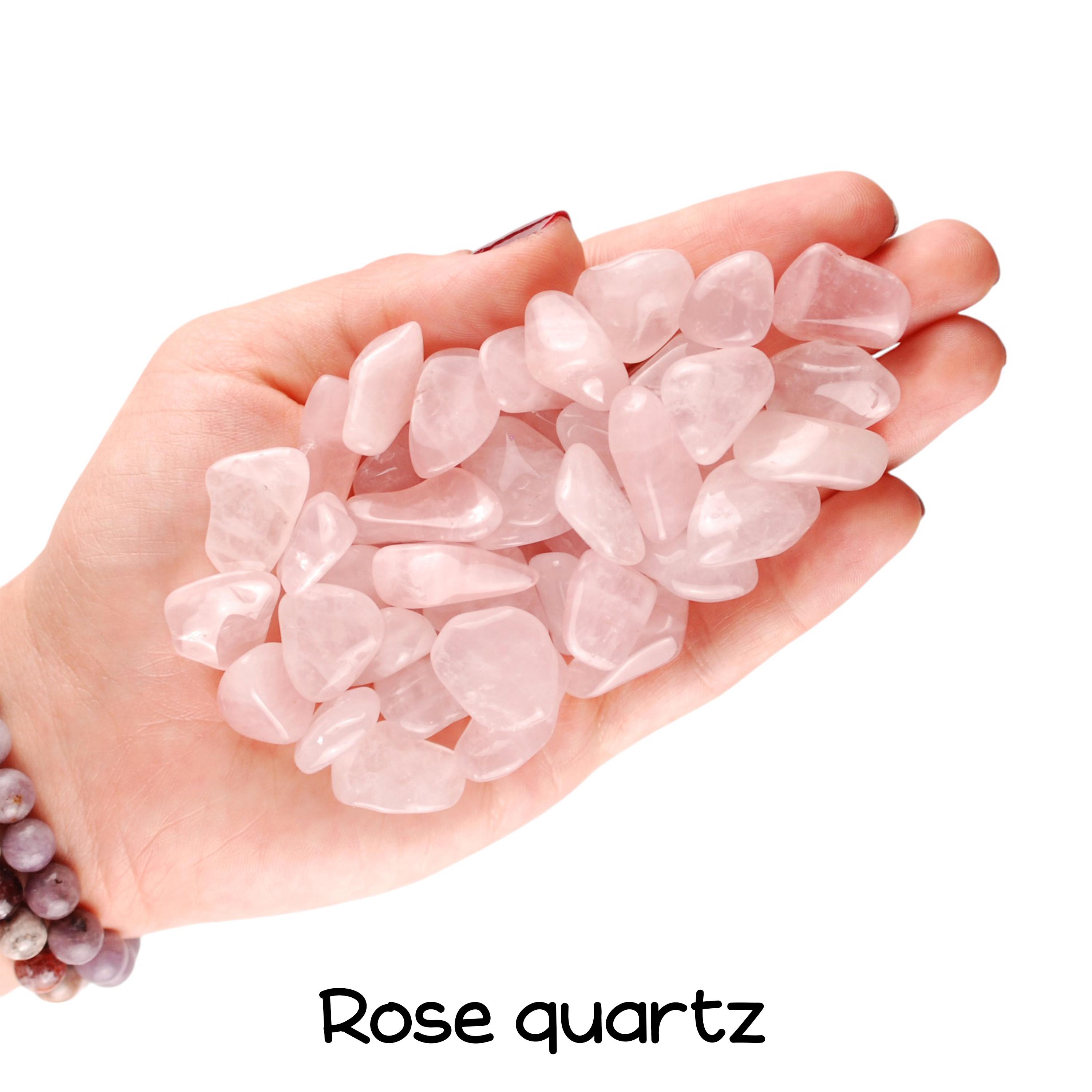 Set Of 10 Rose Quartz Tumbled Stones, Polished Pink Crystals, Love And Altar Rituals Set Of 10 Rose Quartz Tumbled Stones, Polished Pink Crystals, Love And Altar Rituals