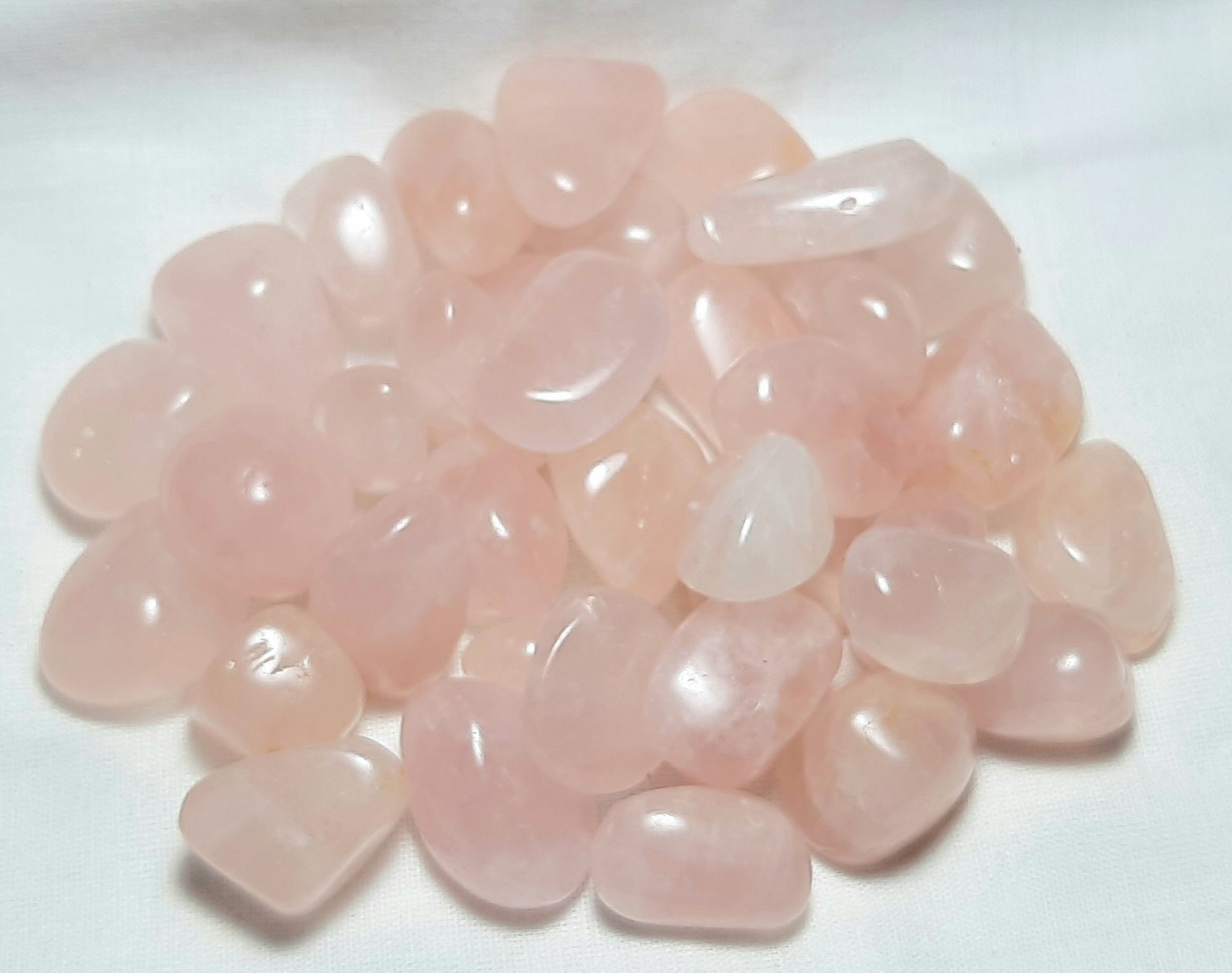 Rose Quartz Tumbled Stones: Polished Healing Crystals