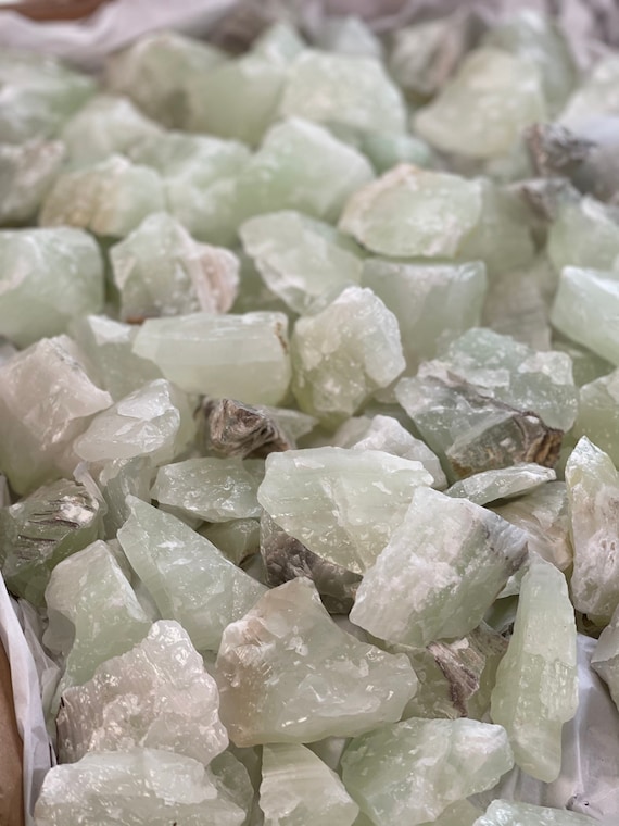 Rough Green Calcite Premium Grade... Raw Green Calcite Premium Grade