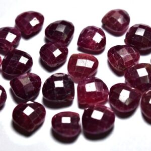 Big Ruby Briolette Bead - 4 Pcs- Beautiful Natural Ruby Faceted Side Drilled Heart Briolettes,Ruby Pairs,Size is 16 mm #891 Big Ruby Briolette Bead - 4 Pcs- Beautiful Natural Ruby Faceted Side Drilled Heart Briolettes,Ruby Pairs,Size is 16 mm #891
