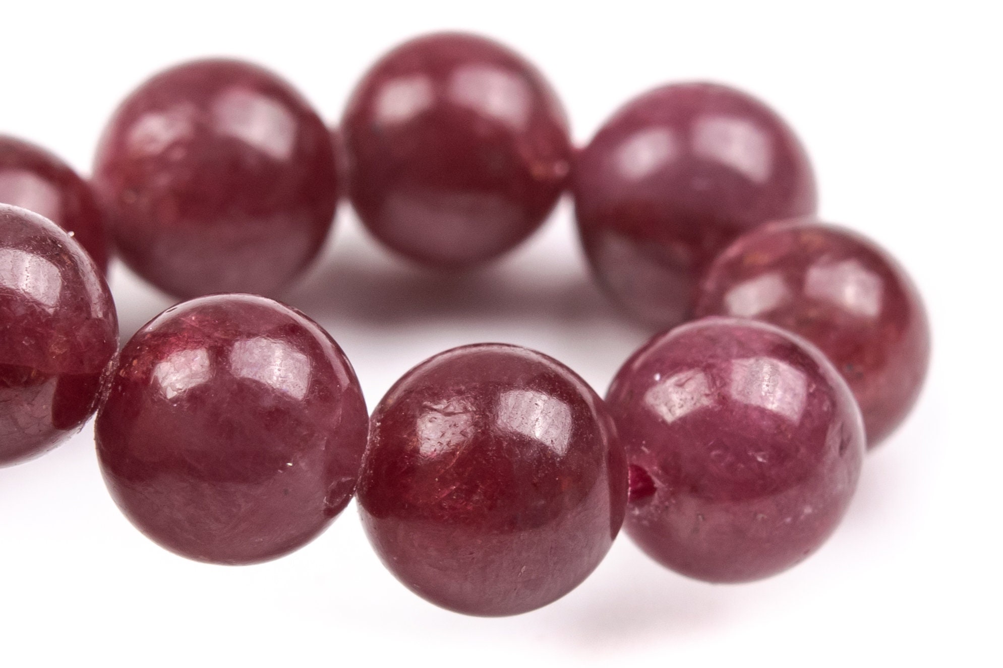 7-8mm Ruby Beads Red Bracelet Grade Aaa Genuine Natural Round Gemstone 7" Bulk Lot Options (124869h-4121)