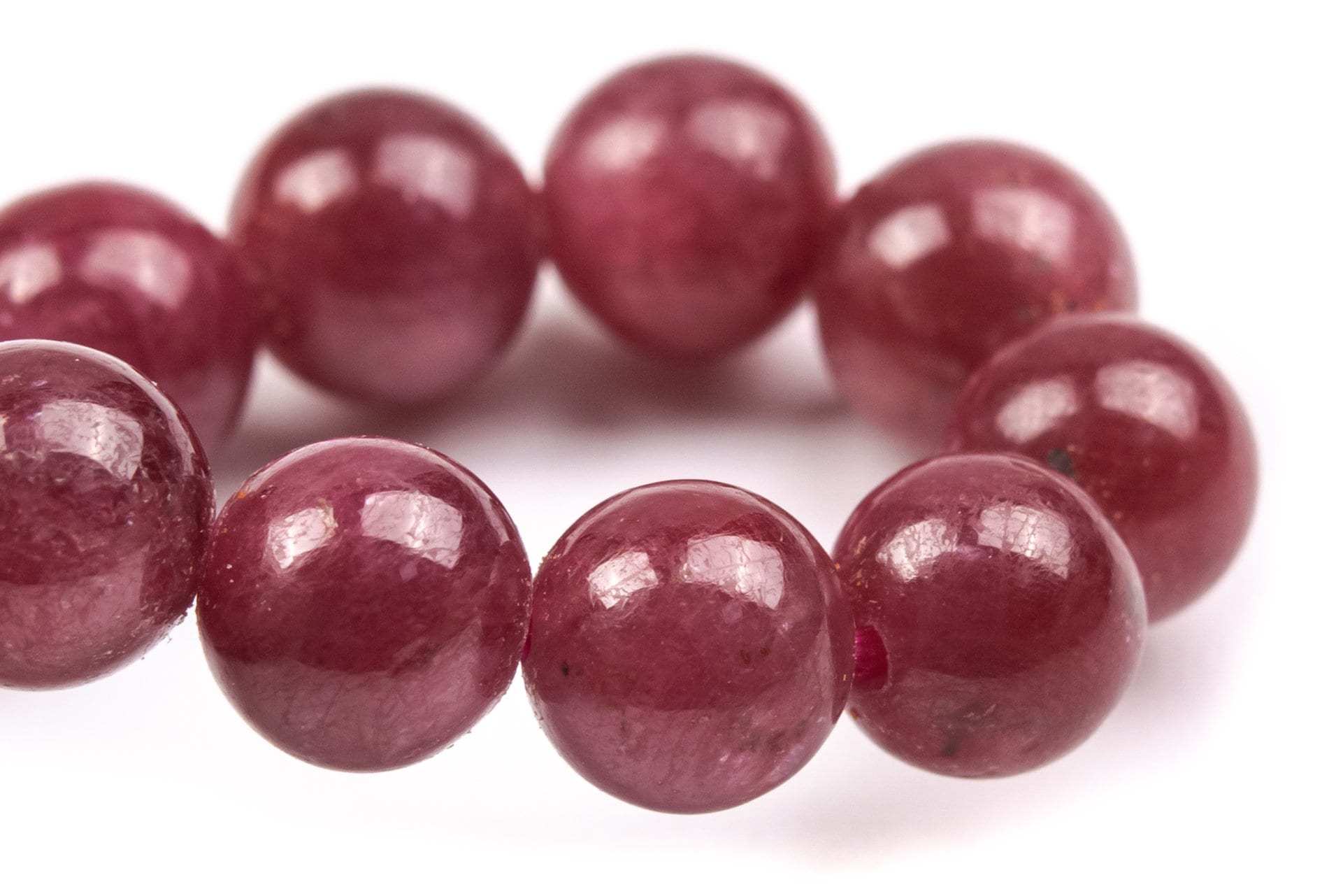 7mm Ruby Beads Red Bracelet Grade Aaa Genuine Natural Round Gemstone 7" Bulk Lot Options (124864h-4120)