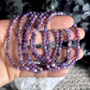 Genuine Ruby Faceted Bead Bracelet Genuine Ruby Faceted Bead Bracelet