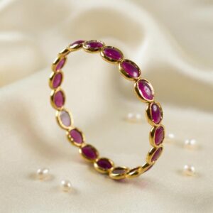 Pink Ruby Bangle Bracelet Handmade Wedding Bracelet Minimal Dainty Design Gift For Her Pink Ruby Bangle Bracelet Handmade Wedding Bracelet Minimal Dainty Design Gift For Her
