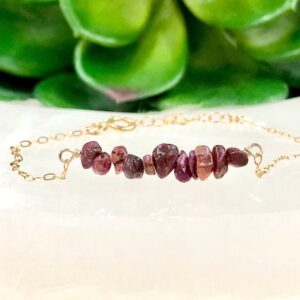 Raw Ruby Birthstone Bracelet - Ruby Jewelry - July Birthstone Bracelet - July Birthday Gift For Her - Healing Crystal Energy Bracelet - Raw Ruby Birthstone Bracelet - Ruby Jewelry - July Birthstone Bracelet - July Birthday Gift For Her - Healing Crystal Energy Bracelet -