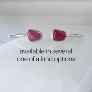 Ruby Bracelet Sterling Silver • Ruby Bangle Bracelet Ruby Bracelet Sterling Silver • Ruby Bangle Bracelet