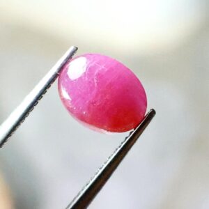 3.70 Ct Natural Ruby Cabochon Gemstone - Oval, 11x9 Mm