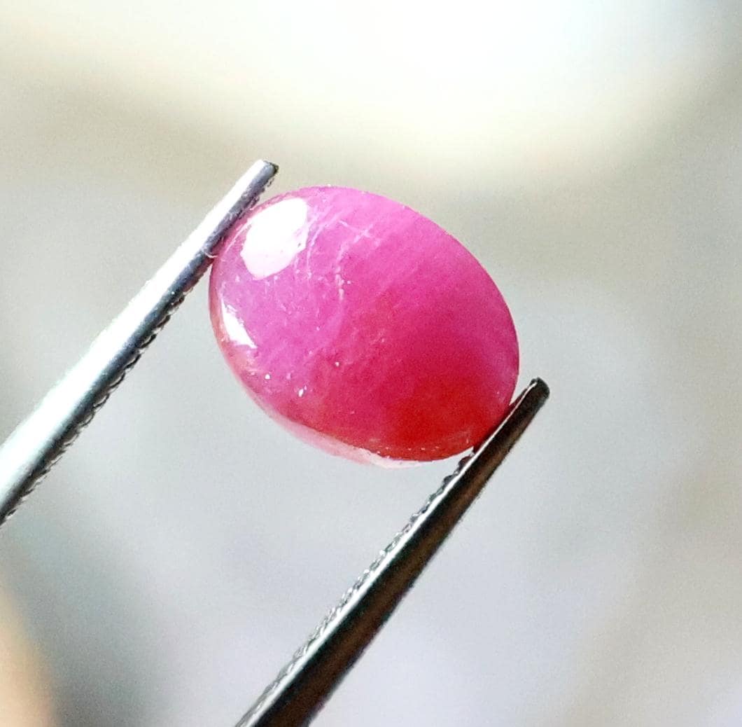 3.70 Ct Natural Ruby Cabochon Gemstone - Oval, 11x9 Mm