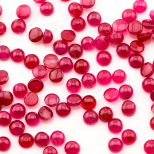 Ruby Cabochon 3mm Round - Per Stone