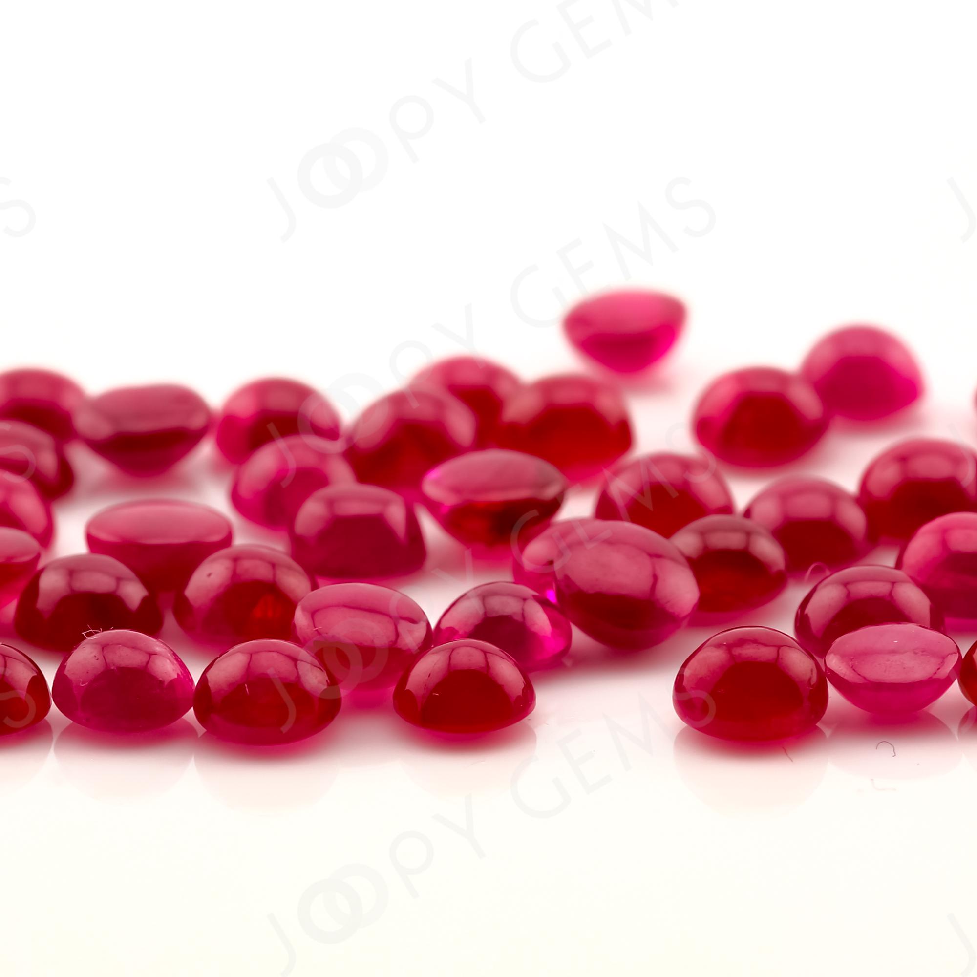 Ruby Cabochon 4mm Round - Per Stone