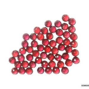 5 Aaa Ruby Rosecut Gemstones: 3mm Round Cabochons
