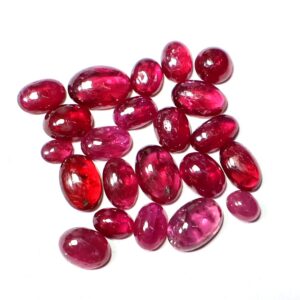 7.40 Ct Natural Ruby Cabochon Lot: Oval Loose Gemstones