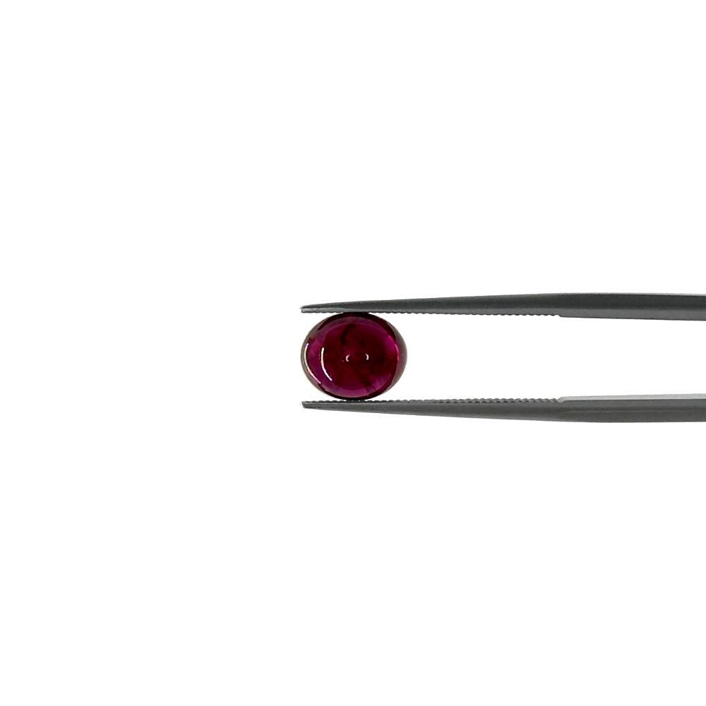 Loose Cabochon Ruby Gemstone Genuine Natural Oval Rich Red 2 Carat Gem, Can Be Set In A Custom Setting - Genuine Gemstone  - Lsg1405