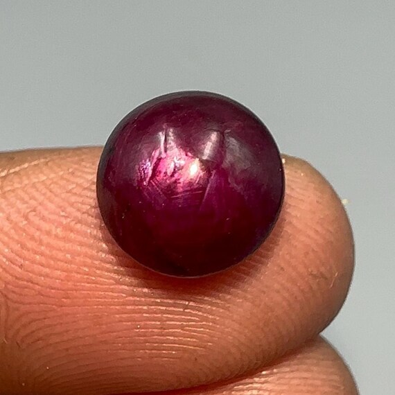 Natural Deep Red Star Ruby Cabochon | 6-ray Asterism, 6 Carat