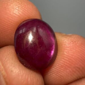 Natural Deep Red Star Ruby Cabochon | 7 Carat Oval Gemstone