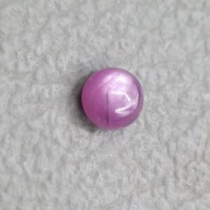 Natural Pinkish Silk Ruby Smooth Cabochon: Healing Crystal Gemstone, 2.5 Ct