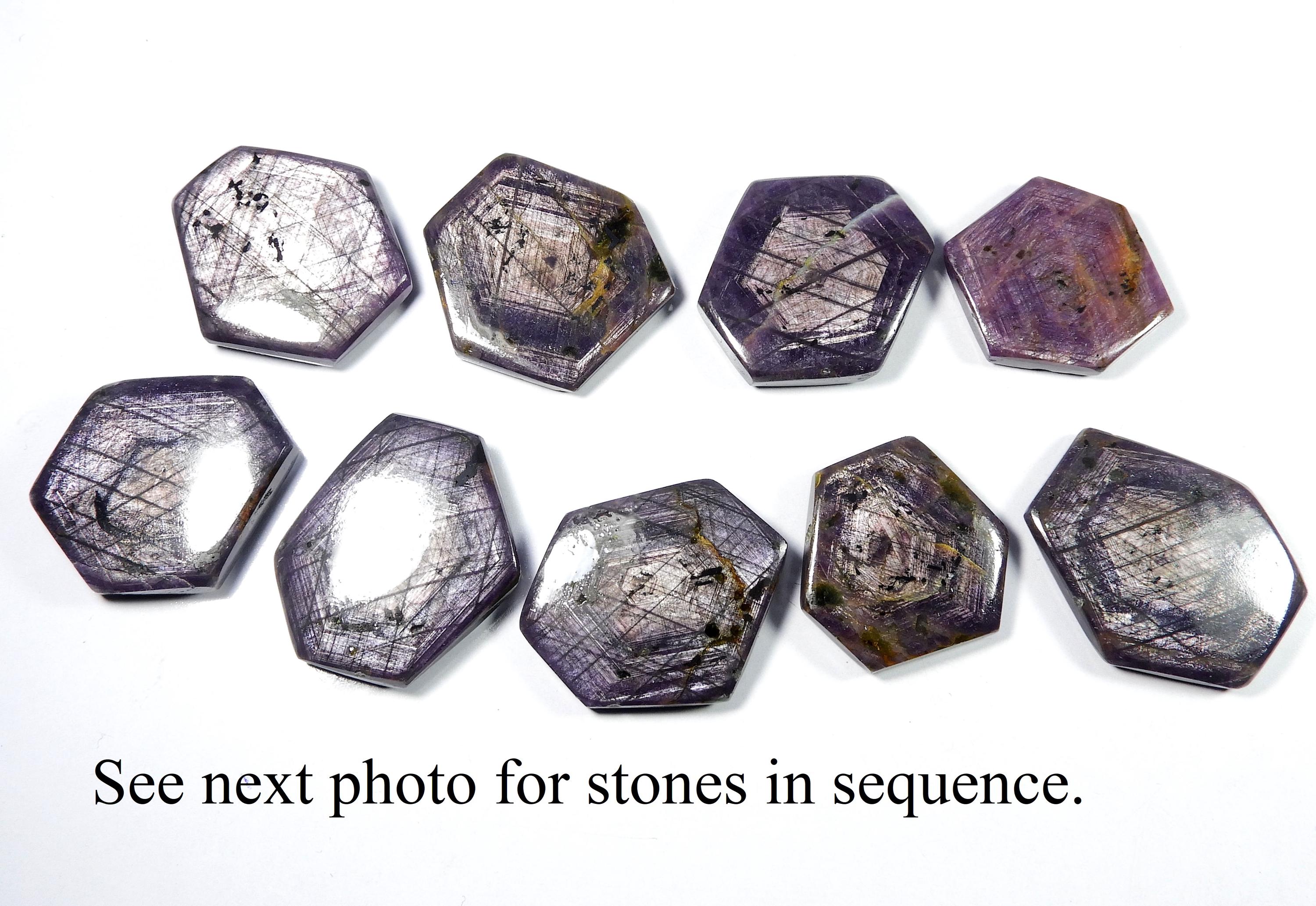 Natural Purple Ruby Corundum. Ruby Star Sparkle Gemstone. Ruby Slice Cabochon. Loose For Jewelry. Polished Both Side.
