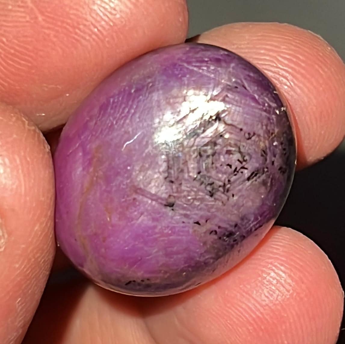 Natural Red Ruby Star Cabochon: 54.70 Carat Oval Gemstone Natural Red Ruby Star Cabochon: 54.70 Carat Oval Gemstone