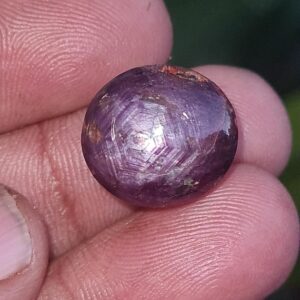 Natural Ruby Star Cabochon: Rare Oval Gemstone for Ring Jewelry
